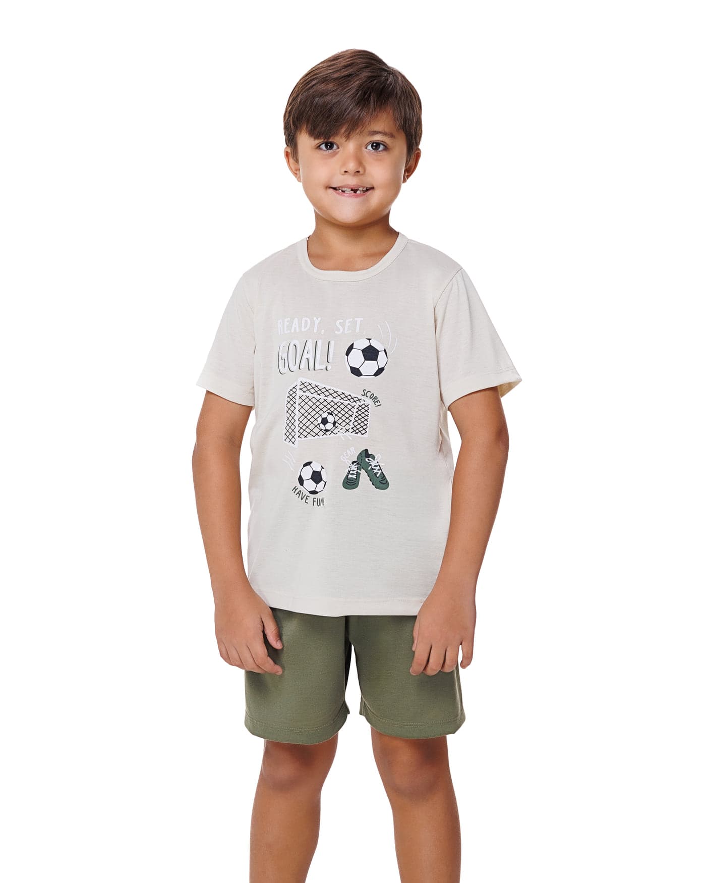 Pijama infantil masculino em malha, ref. 0103